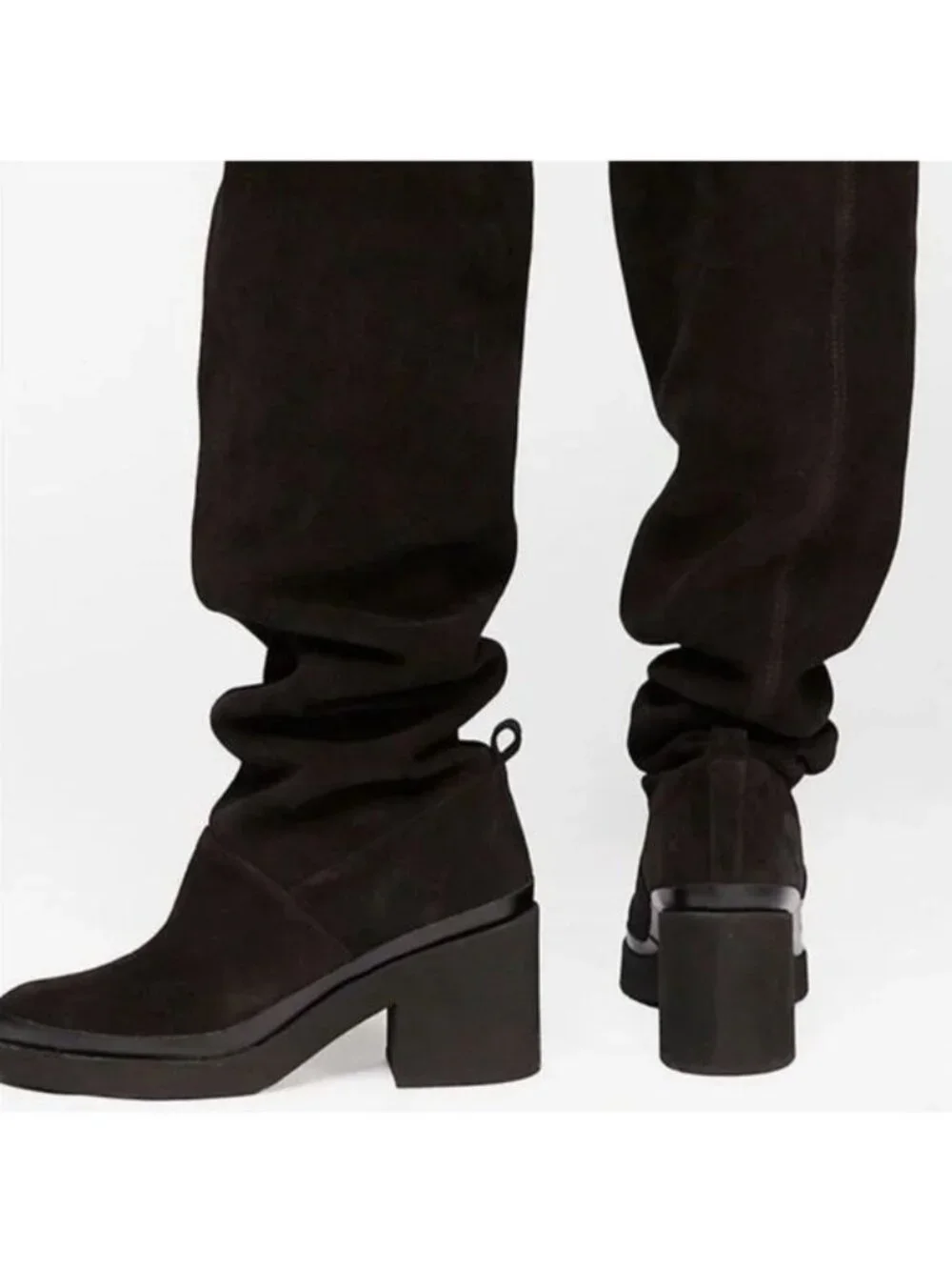 NIB Free People Black Spanish Suede Over The Knee Slouch Boots | Boho Whimsigoth